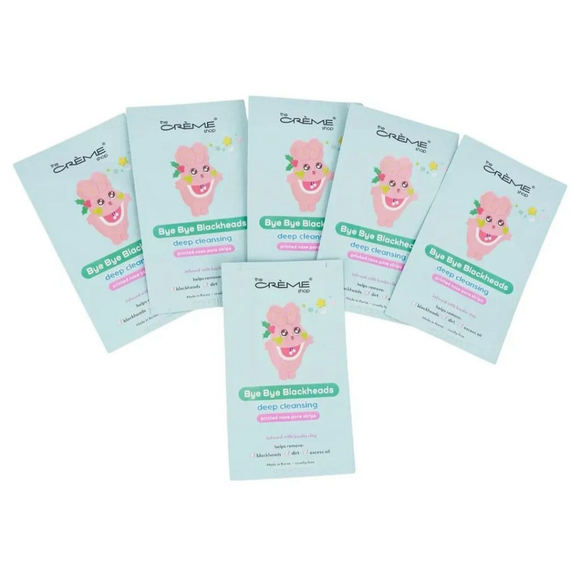 The Crème Shop Bye Bye Blackheads Deep Cleansing Printed Nose Pore Strips 6 Pack - Picture 2 of 3